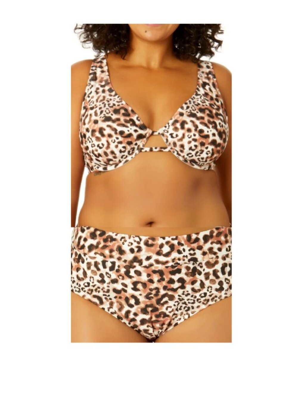 Women's Plus Size Leopard Print Bikini 2-Piece Set